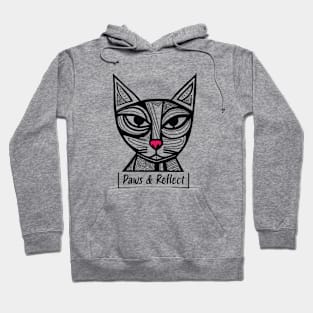 Funny Cat Pun Paws & Reflect Hoodie